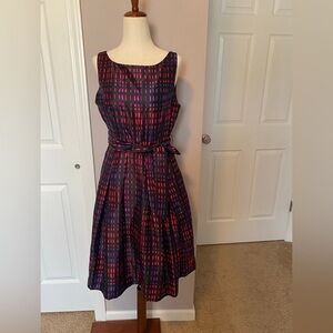 Jessica Howard Purple and Red Midi Dress-Sze 4